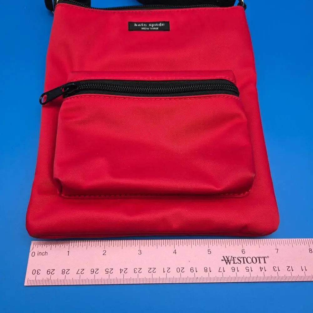 Kate Spade Thomas Anniversary Red Nylon Crossbody Bag Adjustable Strap